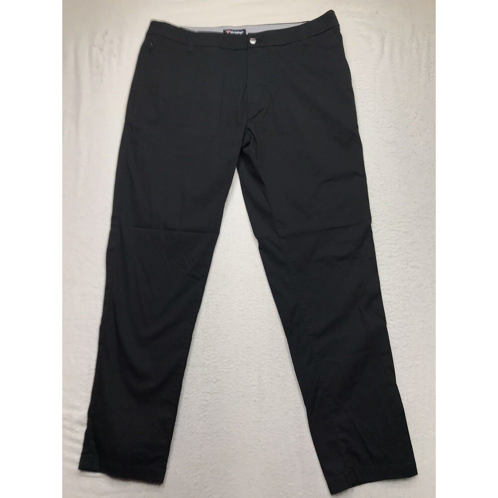 BIRDDOGS Pant Men 36X30 Jeff Pesos Black Khaki Lined Golf Trouser Stretch